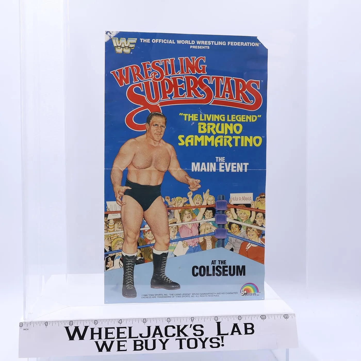 Bruno Sammartino The Living Legend Original Poster 1985 WWF LJN Wrestling