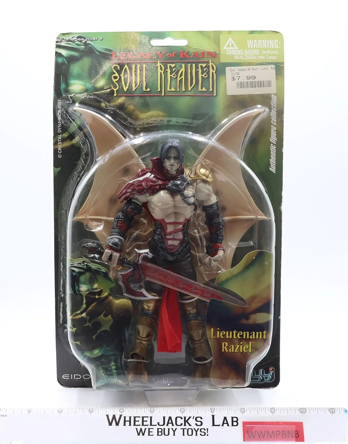Lieutenant Raziel Legacy of Kain Soul Reaver 2001 Bluebox Figure NEW SEALED