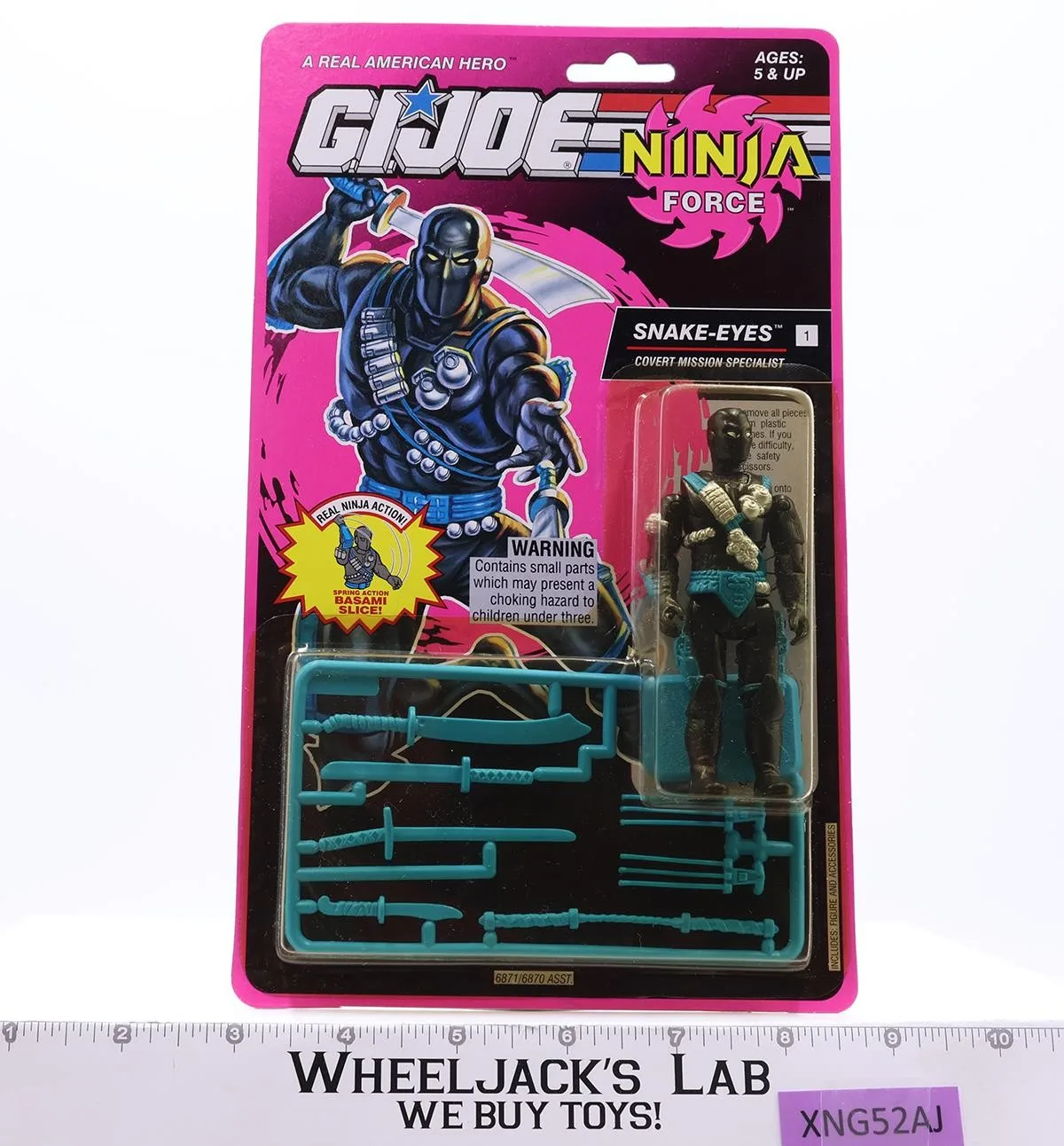 Snake Eyes GI Joe Ninja Force 1992 Hasbro Action Figure NEW MOSC