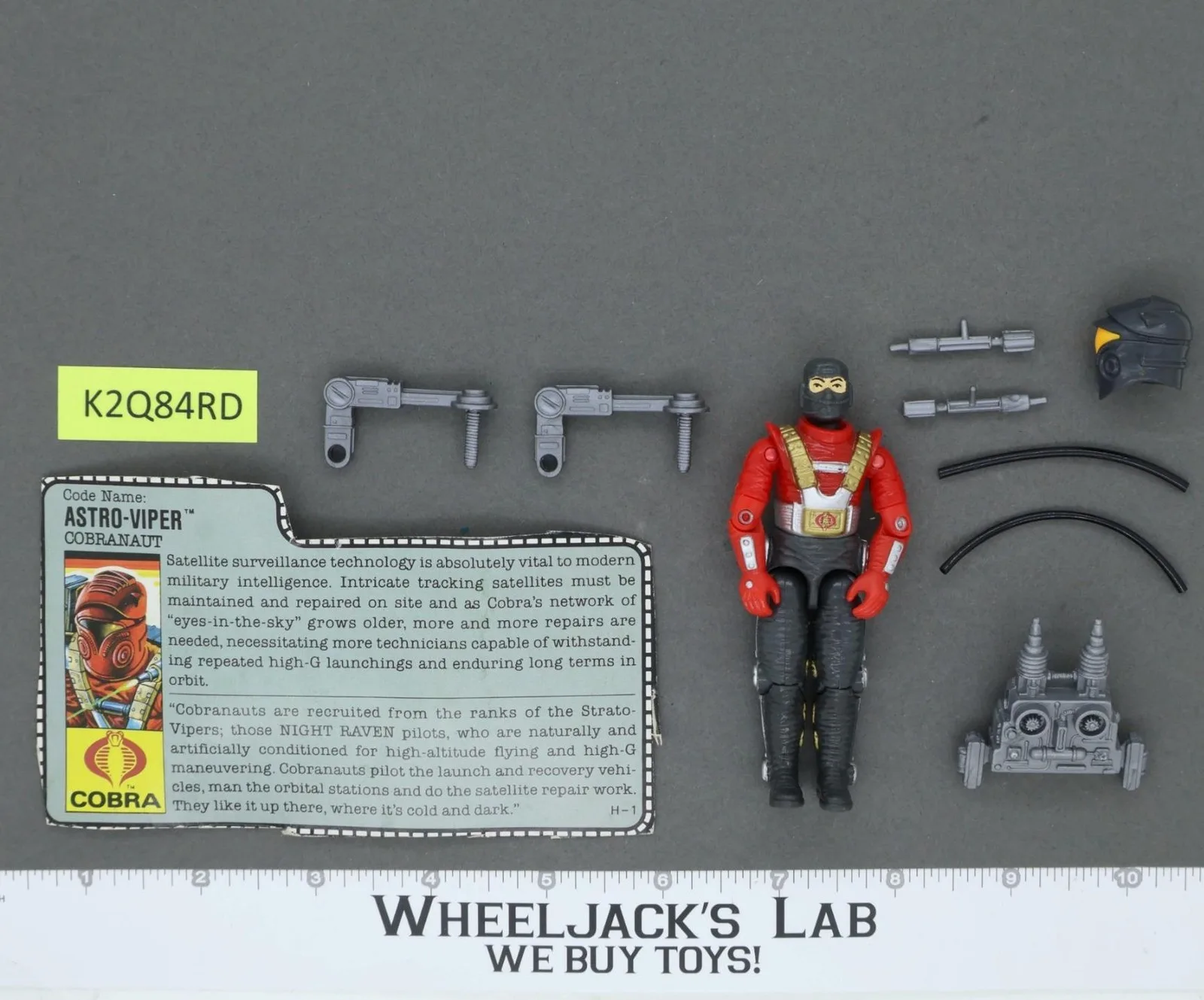 Astro Viper V1 100% Complete G.I. Joe 1988 Hasbro Vintage Action Figure