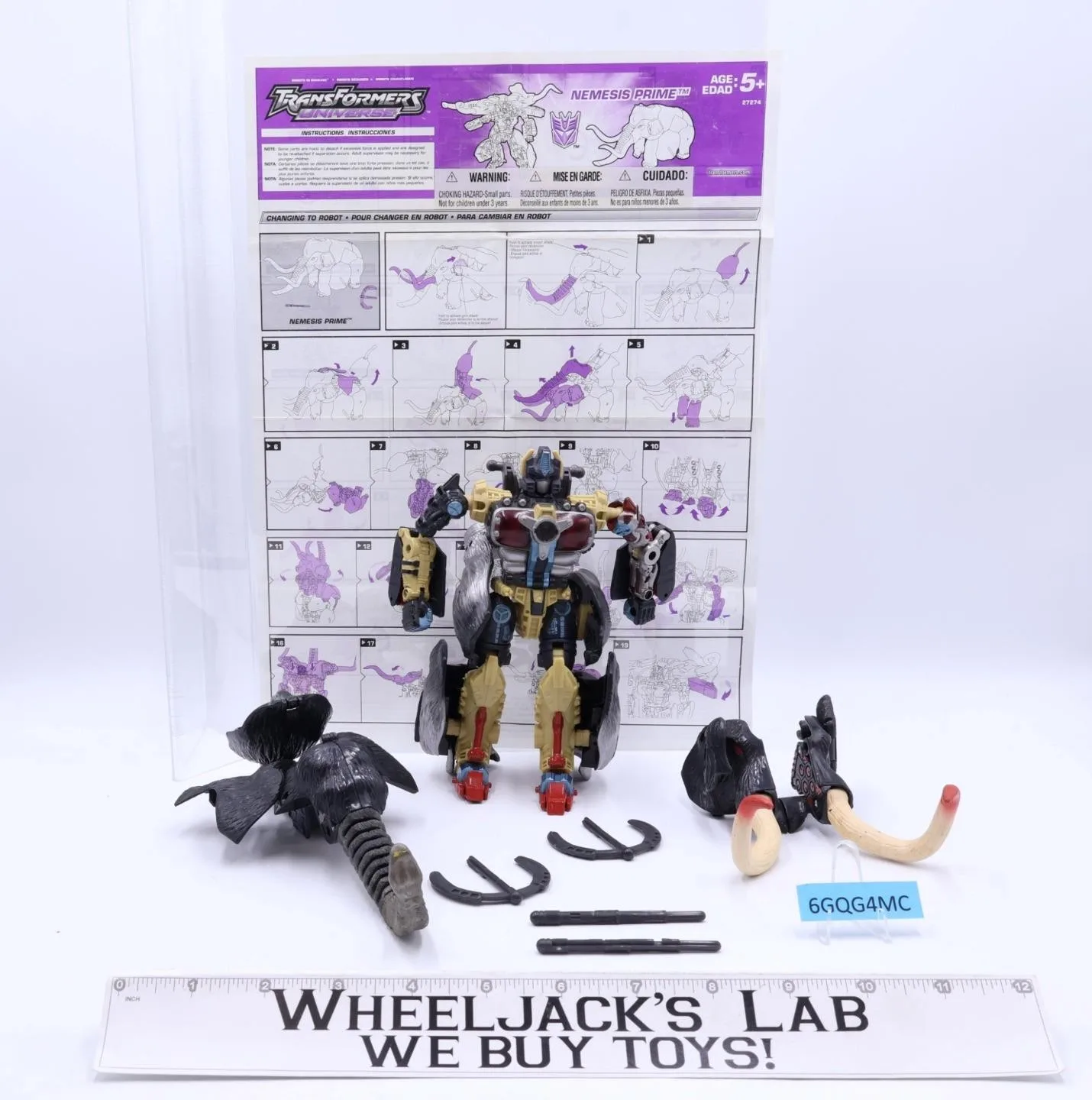 Nemesis Prime 100% Complete Transformers Universe 2004 Hasbro Action Figure