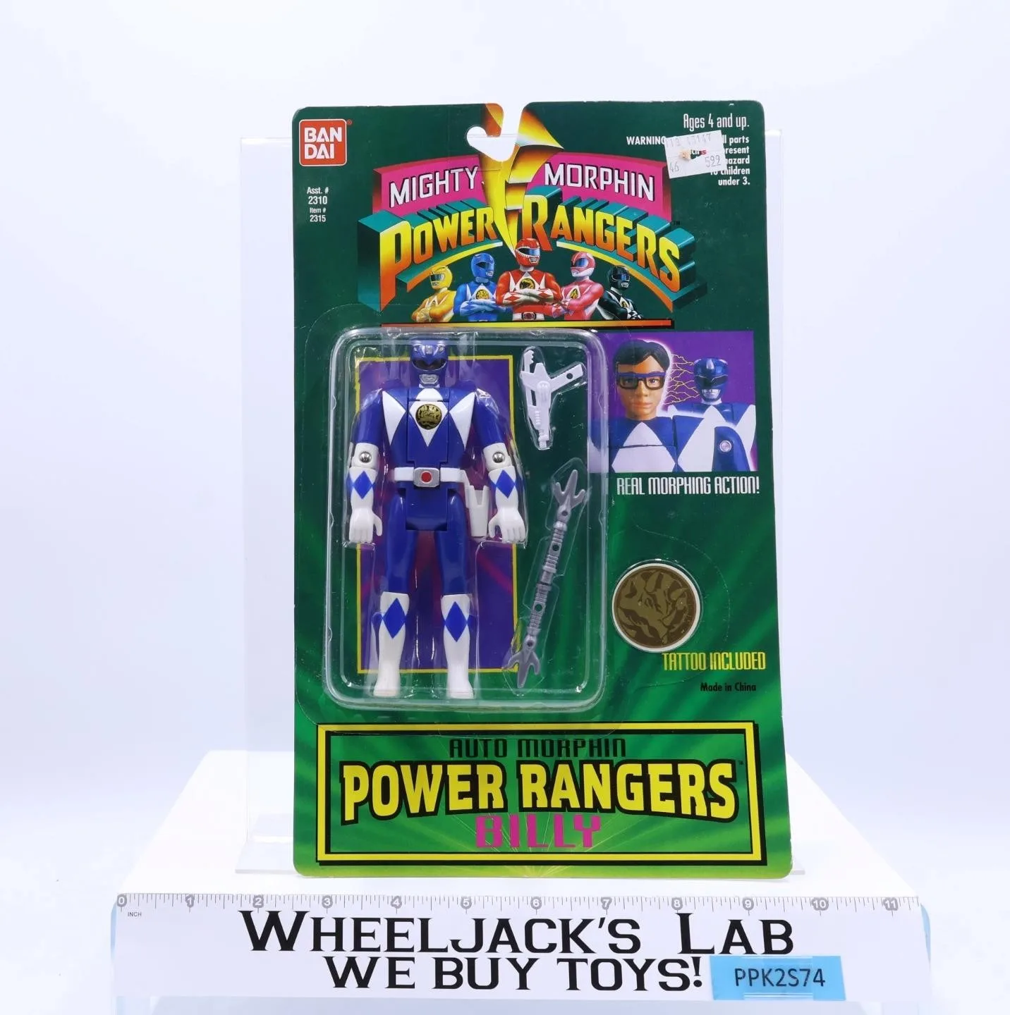 Auto Morphin Billy Blue Ranger MMPR Power Rangers 1994 Bandai NEW SEALED