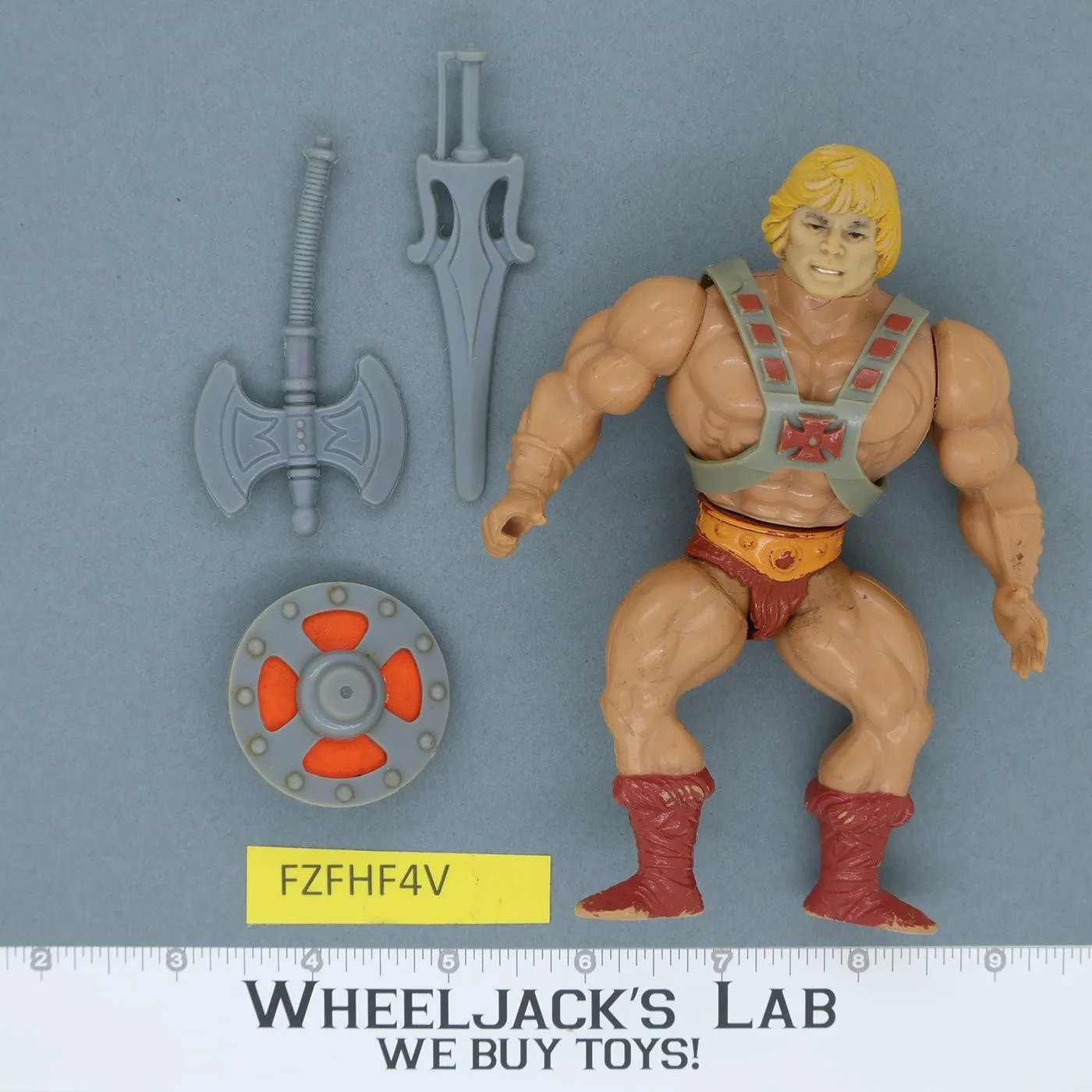 He-Man 100% Complete He-Man Masters of the Universe MOTU 1982 Mattel Vintage