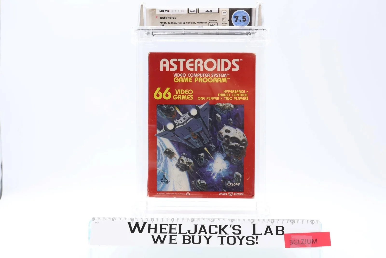 Asteroids WATA GRADED 7.5 Atari 2600 1981 NS Seal Rating SEALED