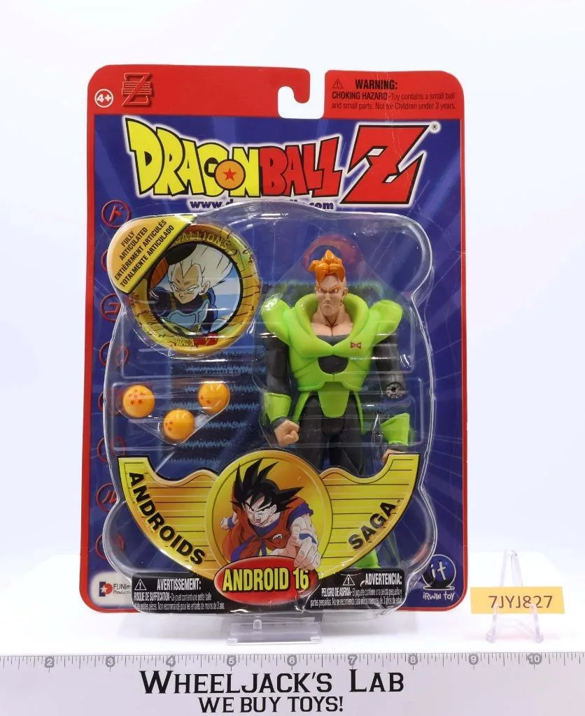 Android 16 Androids Saga Dragon Ball Z 2000 Irwin Toys NEW MOSC SEALED