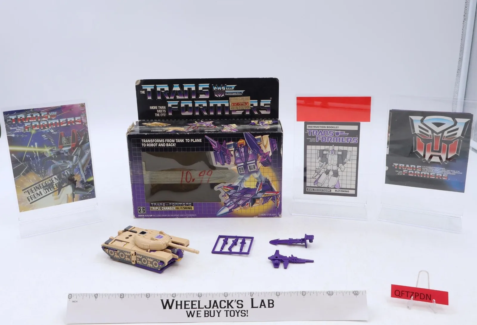 Blitzwing 100% Complete W/BOX 1985 Vintage G1 Transformers Hasbro Action Figure