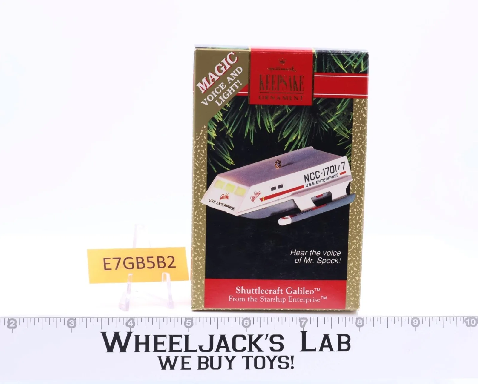 Shuttlecraft Galileo Star Trek MIB 1992 Hallmark Magic Keepsake Ornament
