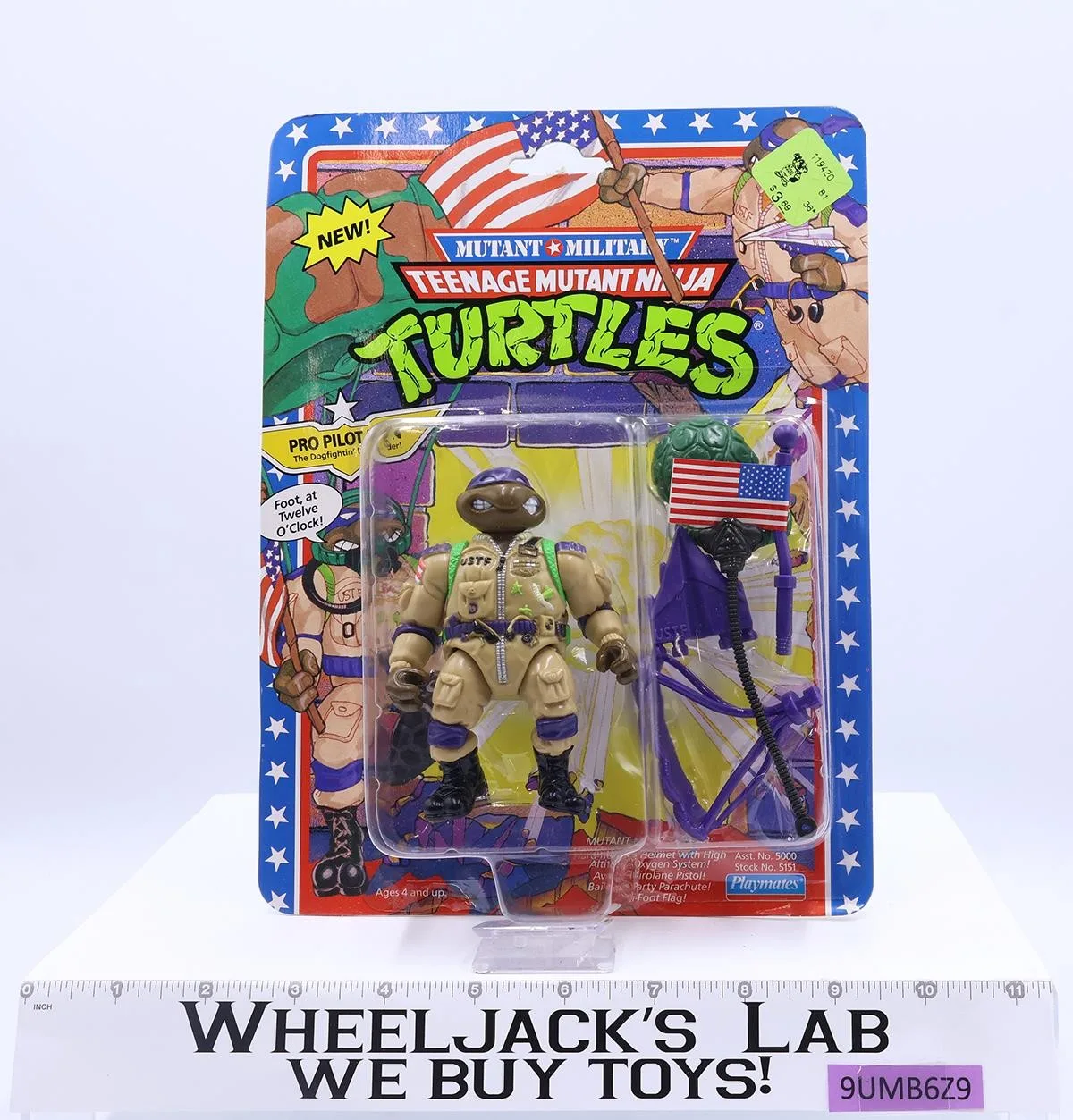 Pro Pilot Don Mutant Military Teenage Ninja Turtles TMNT Playmate 1991 MOSC
