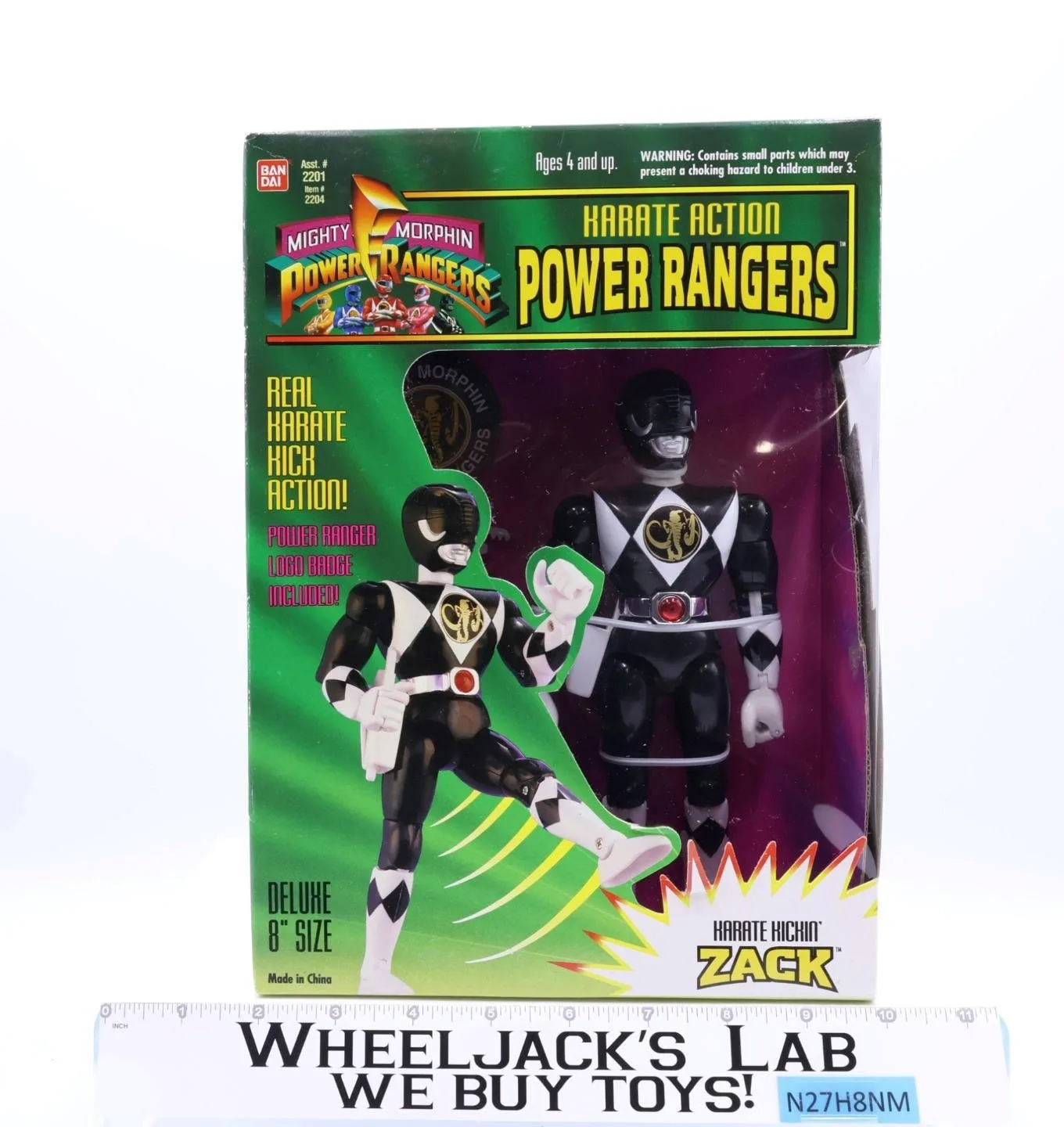 Karate Action Black Ranger Mighty Morphin Power Rangers 1994 Bandai NEW SEALED