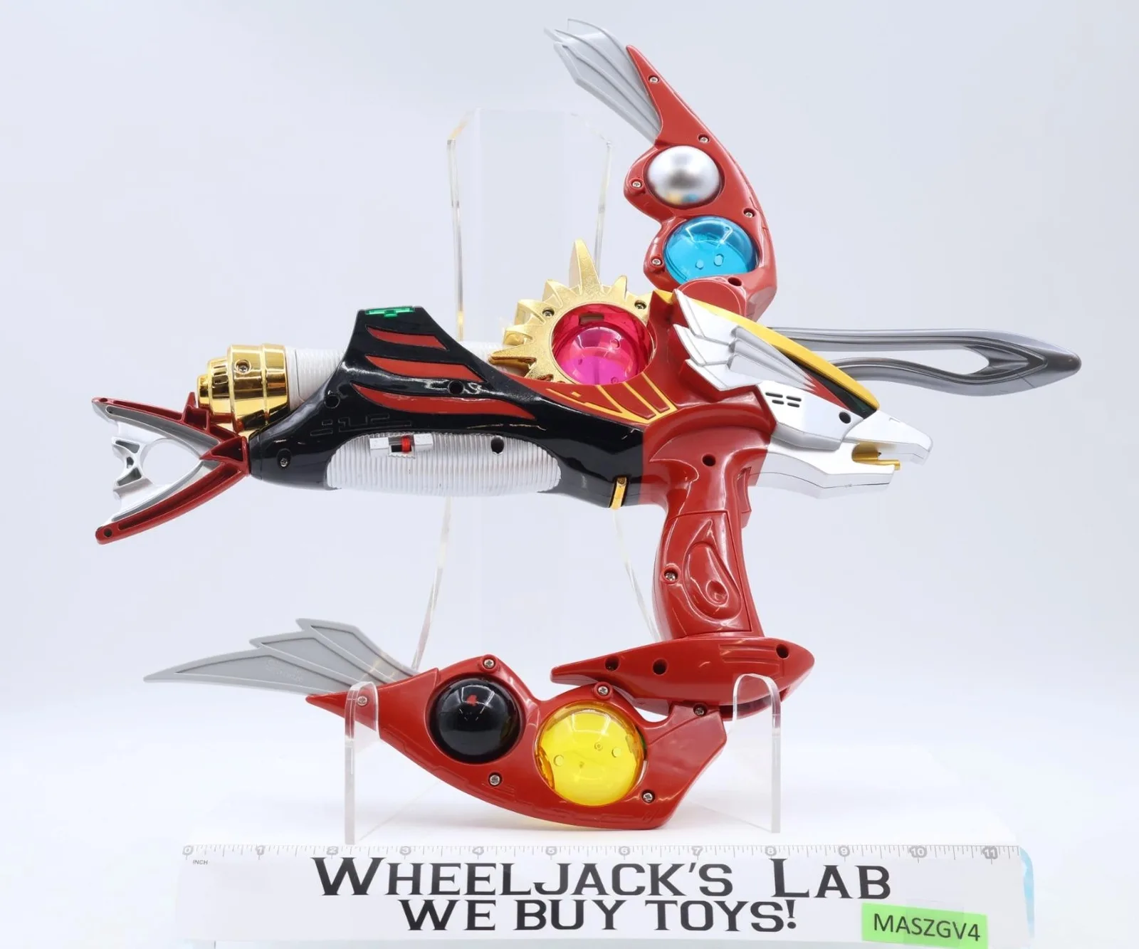 Wild Force Falcon Summoner Bow & Crystal Saber Gao Ranger Orb Jewel 2002 13.5"