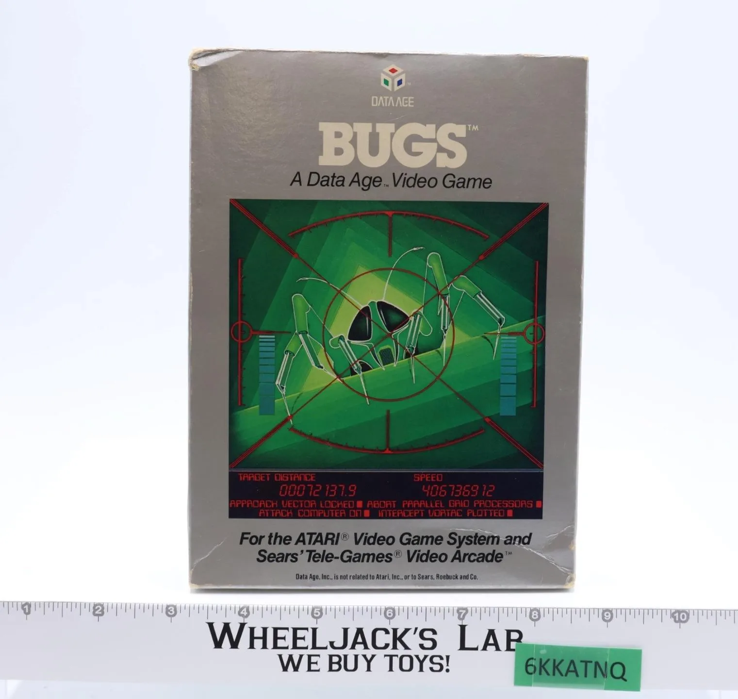 Bugs W/ Box + Manual ATARI 2600 1982 Vintage Game Cartridge
