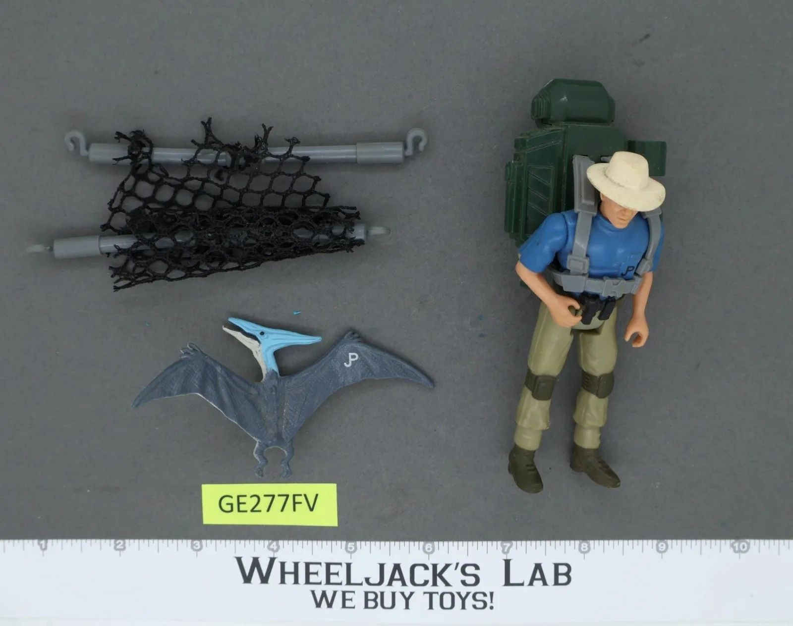 Dr. Alan Grant w/ Ariel Net Jurassic Park 1993 Kenner Vintage Action Figure