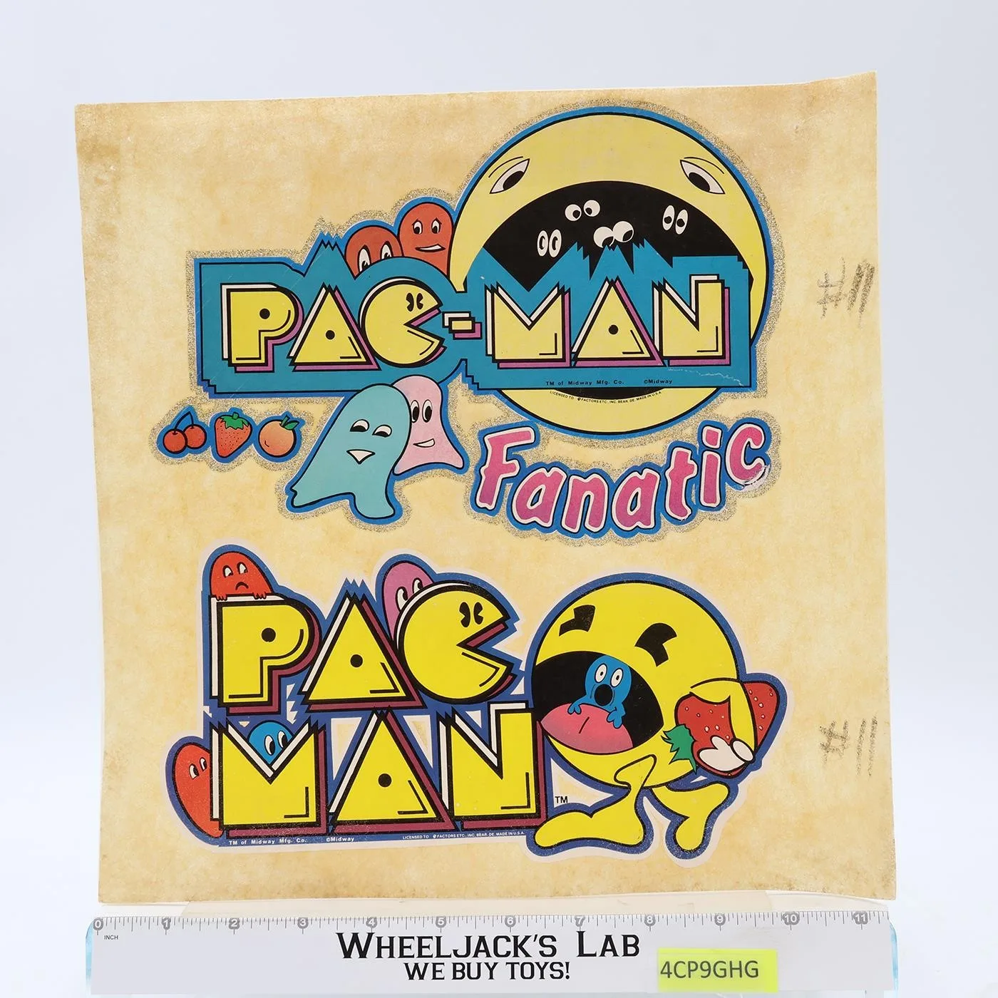 Iron-On T-Shirt Transfer Pac-Man Fanatic 1980s Midway Vintage