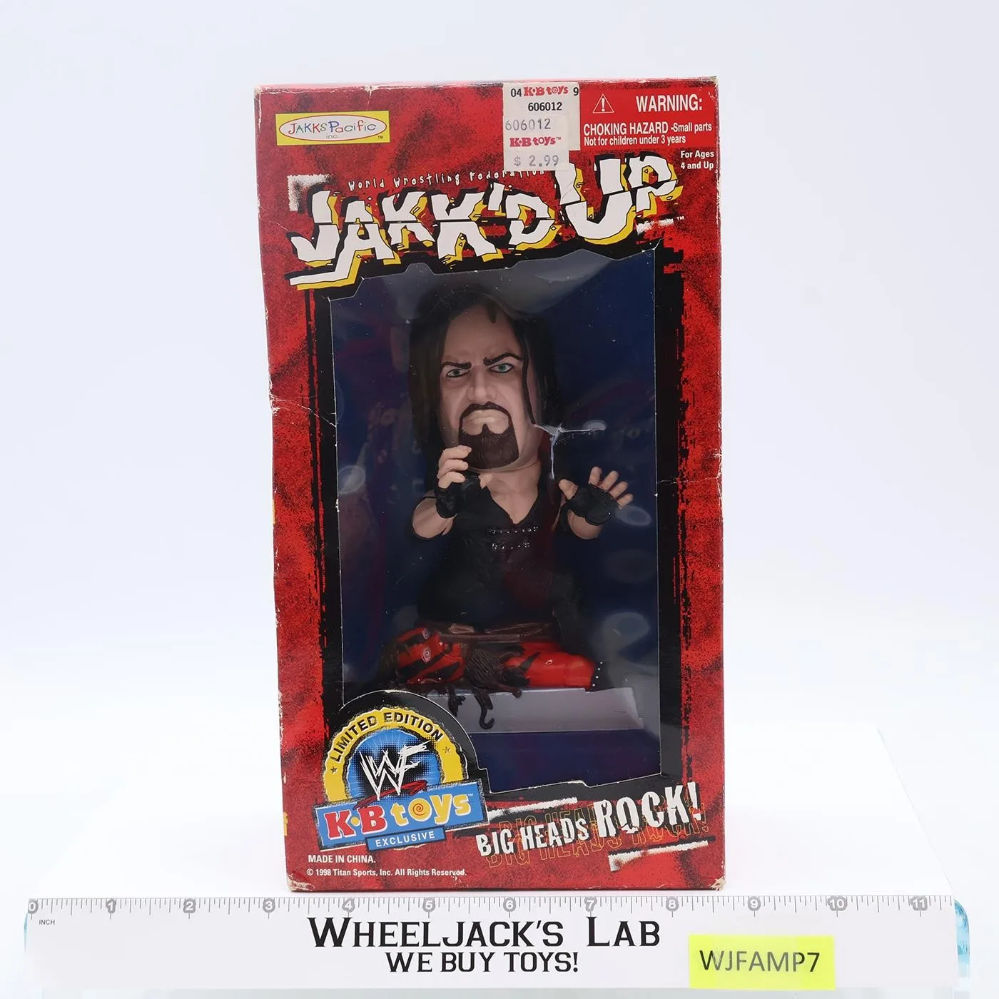 Undertaker WWF Jakk'd Up 1998 Jakks Pacifics Figure NEW SEALED