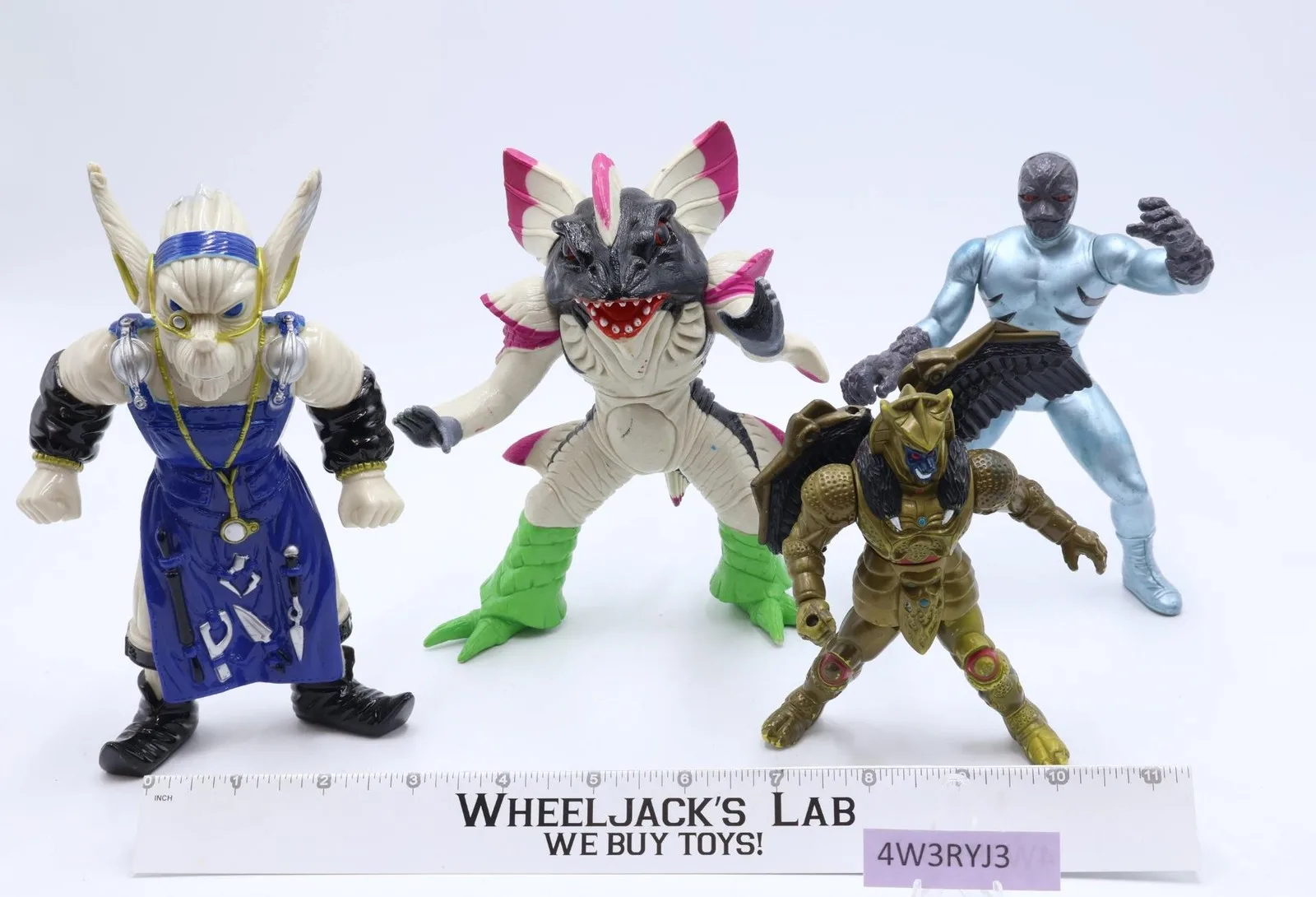 Lot of 4 Evil Space Aliens Mighty Morphin Power Rangers Bandai Figures