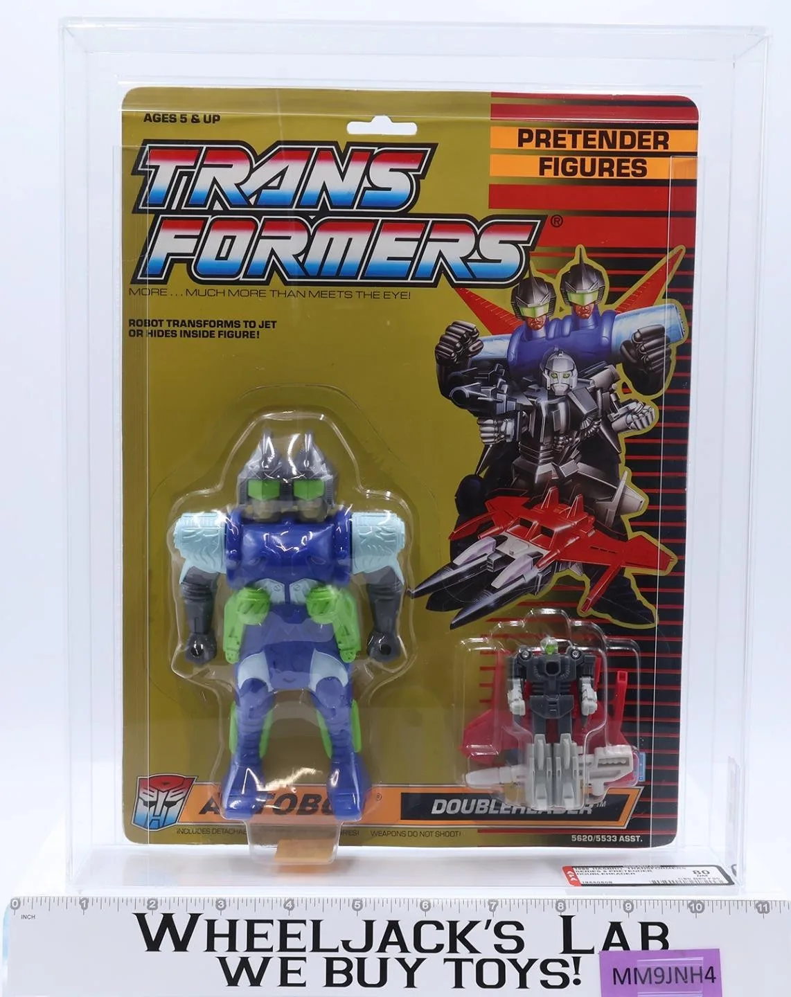 Doubleheader Pretender AFA GRADED 80 80/80/90 G1 Transformers 1989 Hasbro