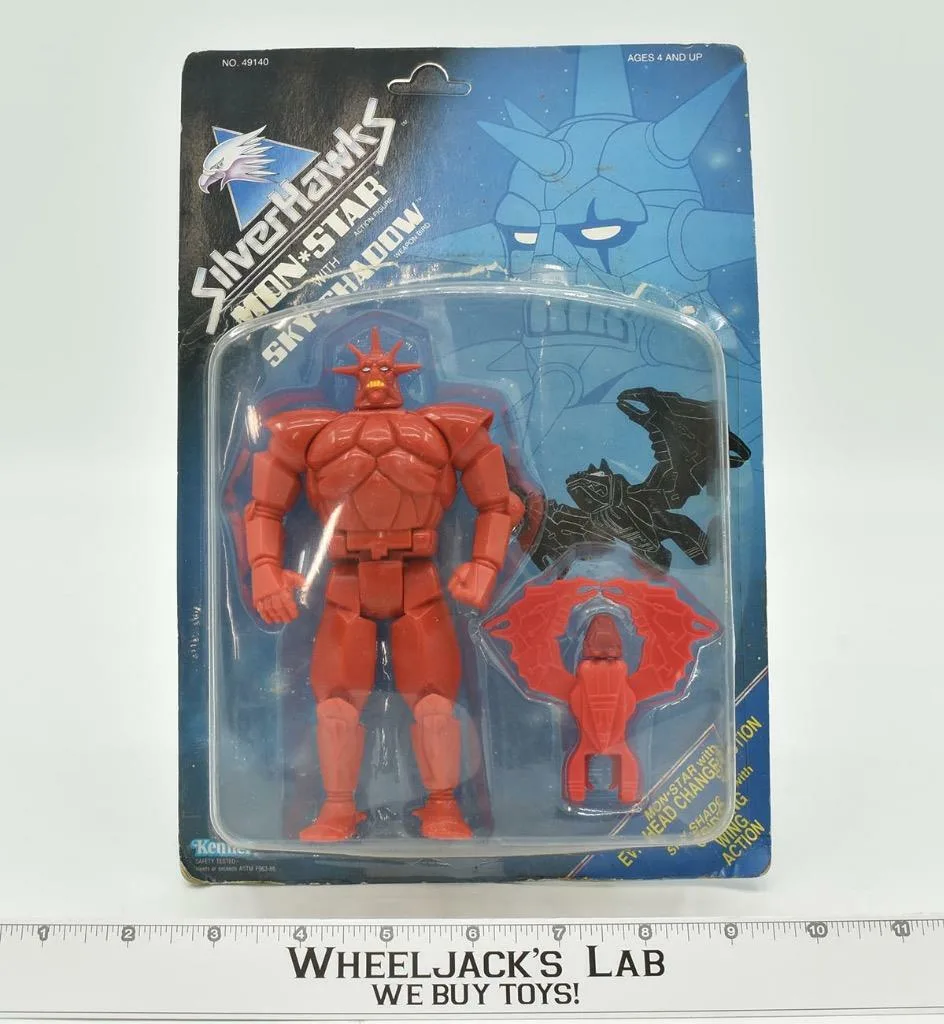 Silverhawks Mon-Star With Sky-Shadow MOSC NEW 1986 Kenner Telepix Action Figure