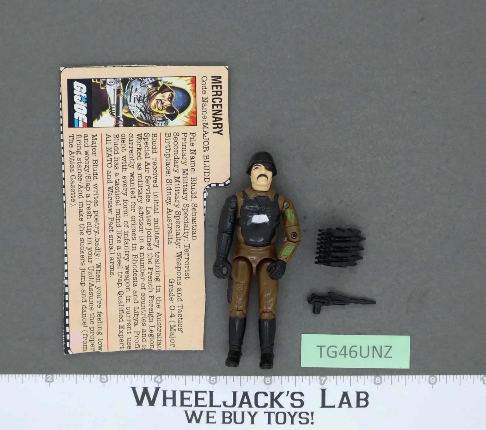 Major Bludd V1 100% Complete 1983 G.I. Joe Hasbro Vintage Action Figure