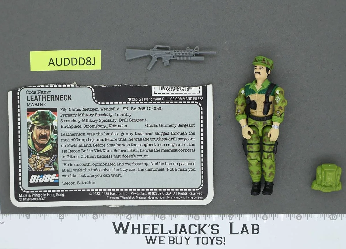Leatherneck V1 100% Complete G.I. Joe 1986 Hasbro Vintage Action Figure
