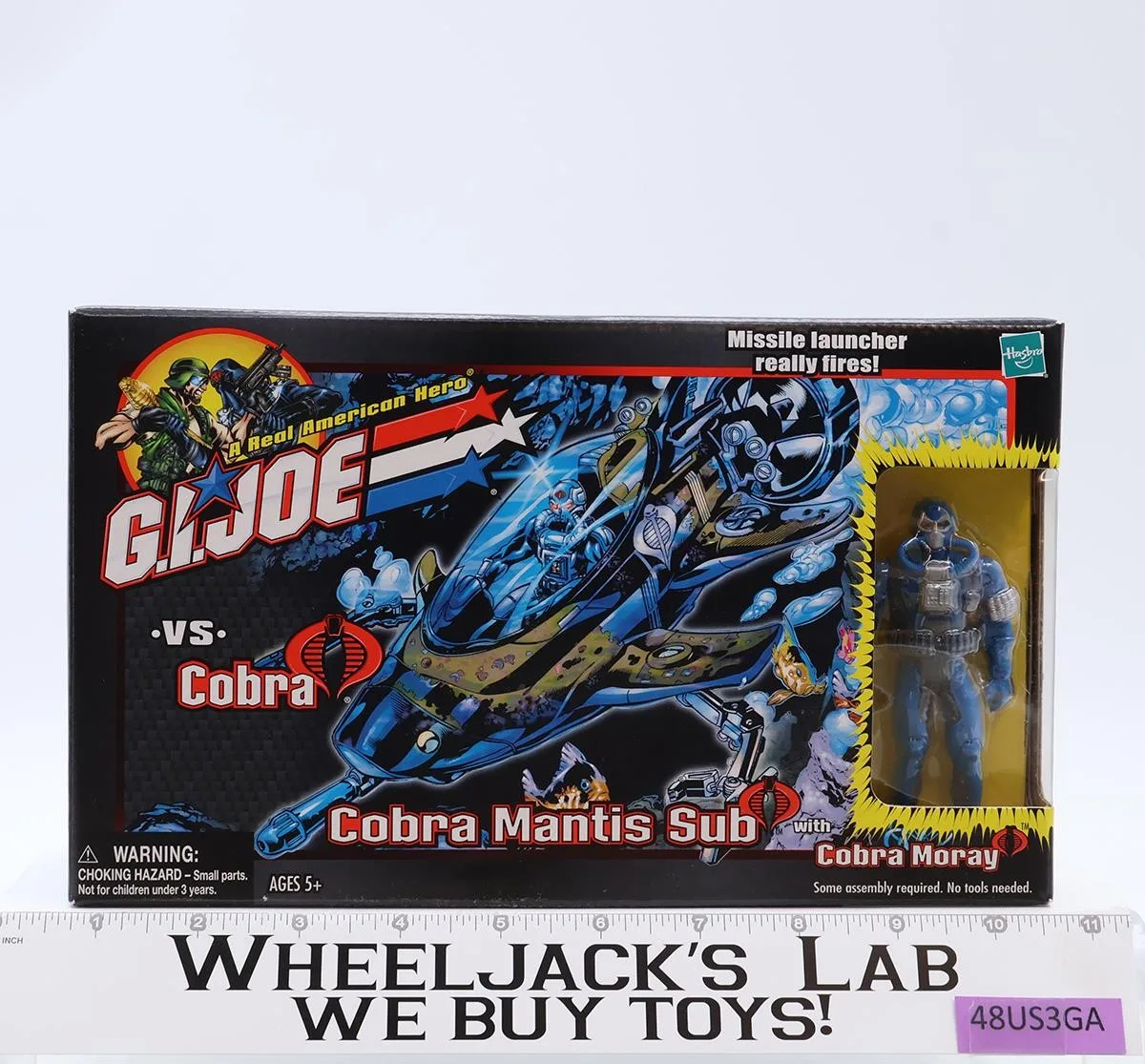 GI Joe vs Cobra Mantis Sub w/ Cobra Moray ARAH 2001 Hasbro Vehicle NEW MISB