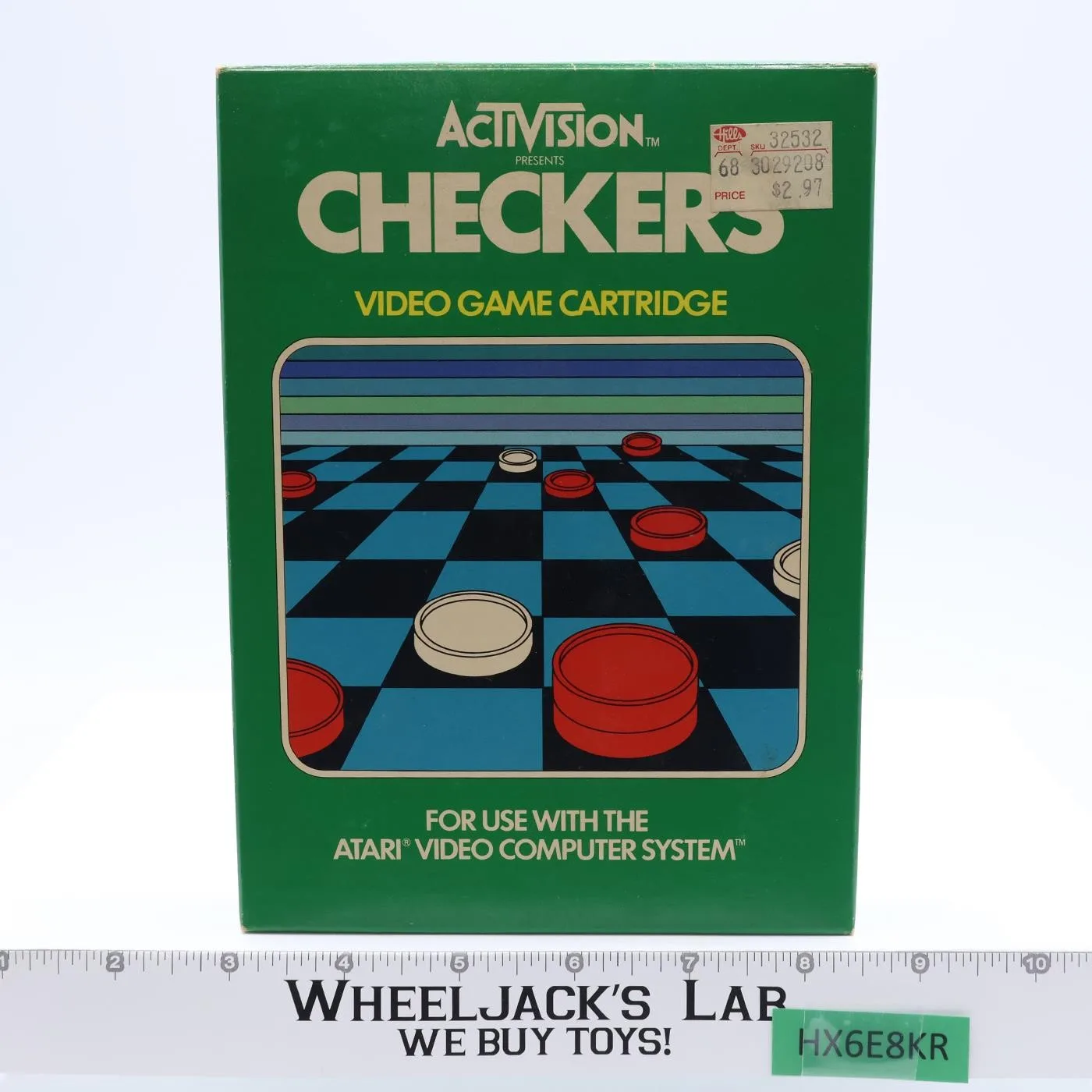 Checkers W/ Box + Manual ATARI 2600 1981 Game Cartridge