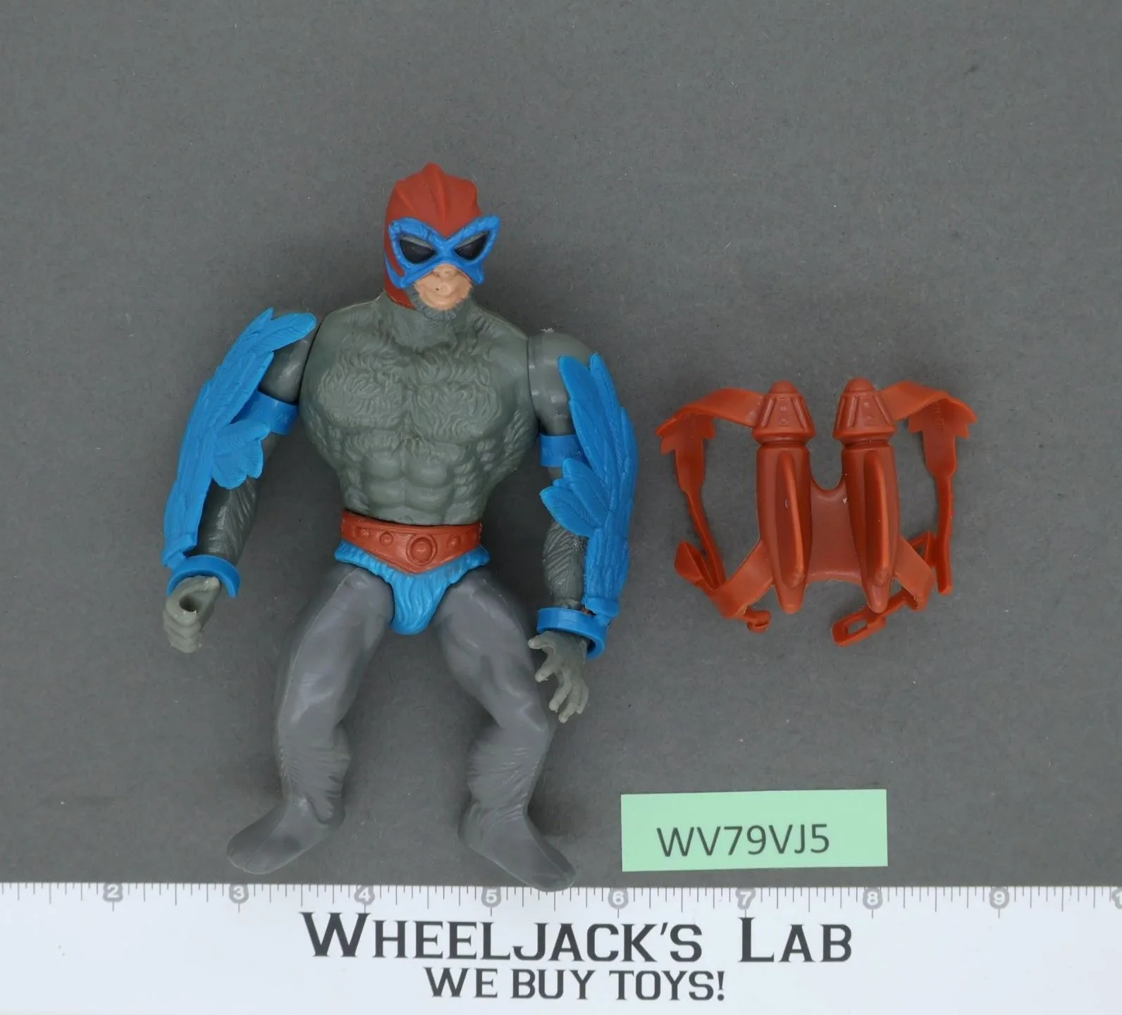 Stratos BLUE WINGS 100% Complete Masters of the Universe He-Ma MOTU 1982 Mattel