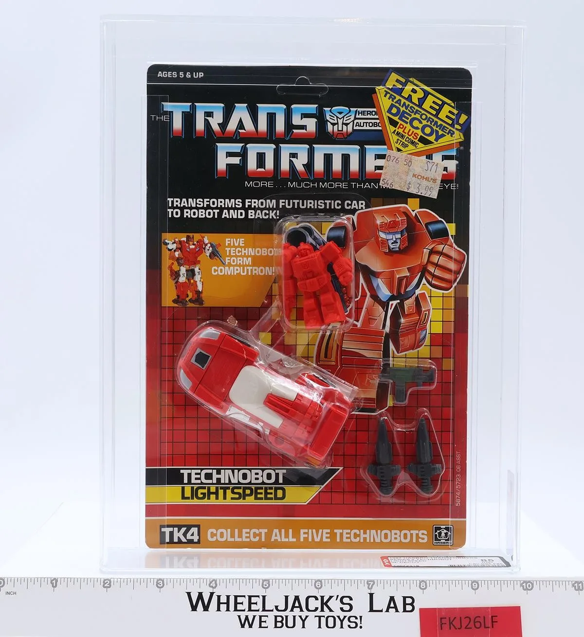 Lightspeed w/ Decoy AFA HIGHEST GRADED 85 80/85/85 G1 Transformers 1987 Hasbro
