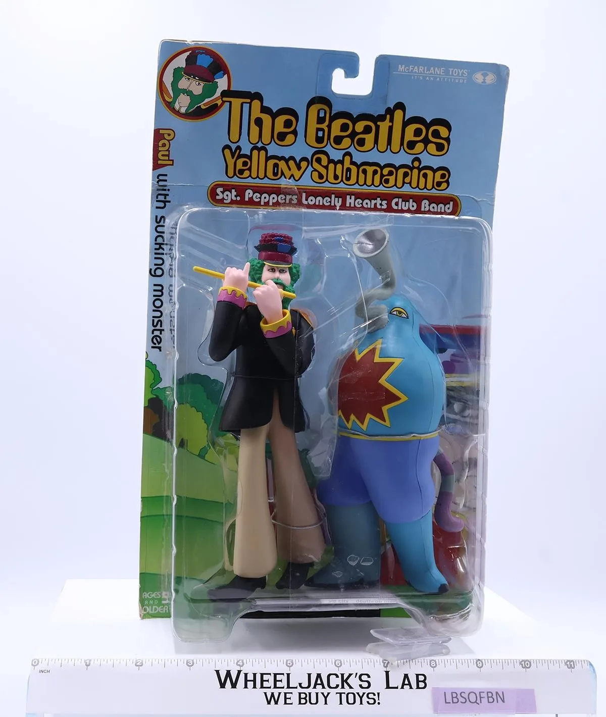 Paul W/ Sucking Monster The Beatles Yellow Submarine 1999 McFarlane NEW MOSC